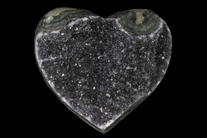 Silvery Quartz Heart - Uruguay #123741